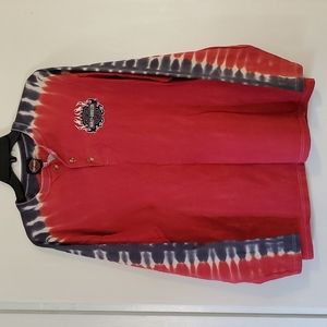 Women's HD Long Sleeve Tie-Dye Henley Shirt